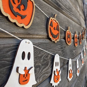 Wooden Halloween Garlands