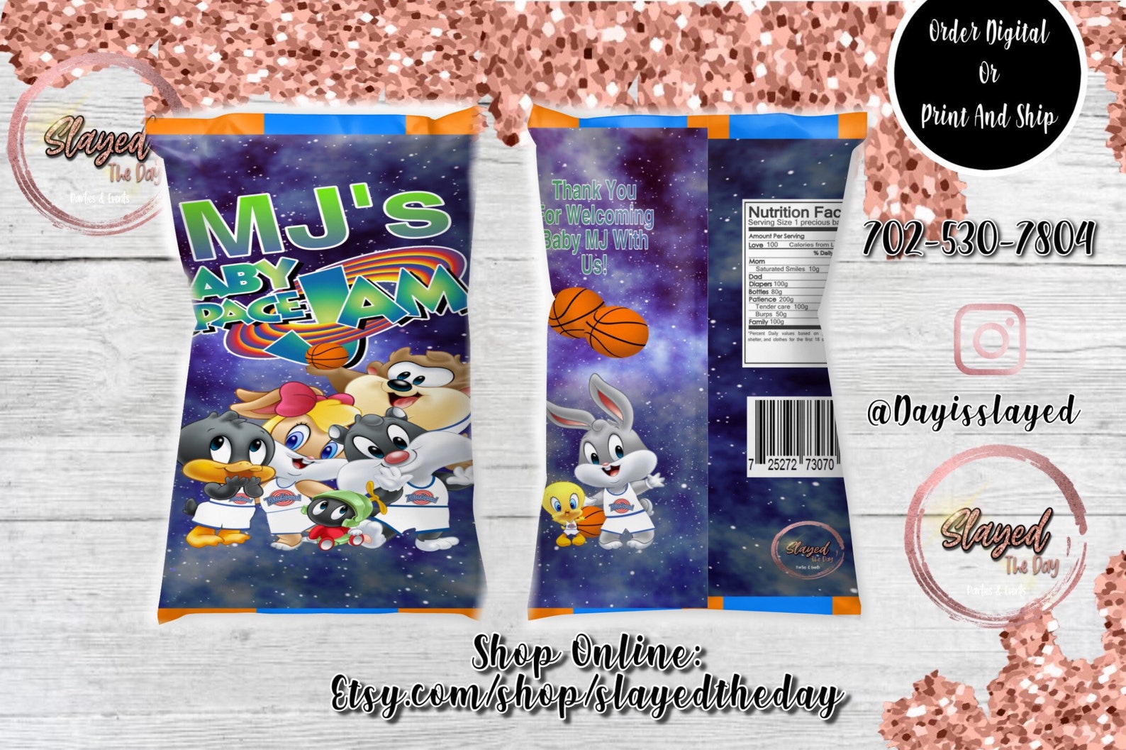 Baby Space Jam Chip Bags Baby Space Jam Baby Space Jam Etsy