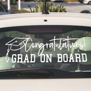 CONGRATULATIONS GRAD CAR Cling | Decorate your car