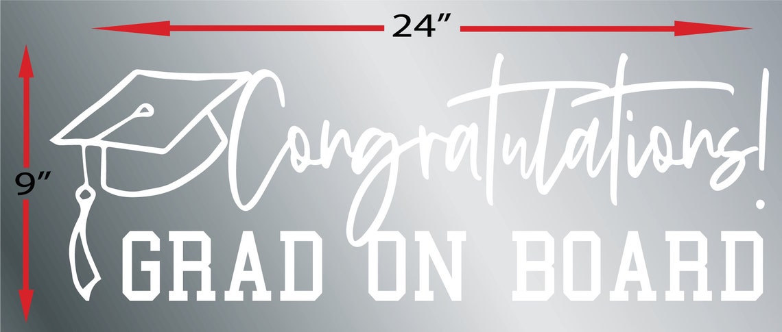 Congratulations Sticker For Graduation Graduation Car Decal: