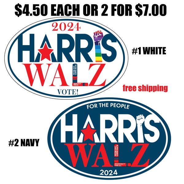 Harris Walz Car Decals Etsy