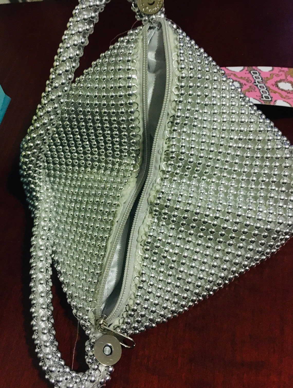 Boohoo Beaded Pouch Clutch Bag With Handle Etsy.de