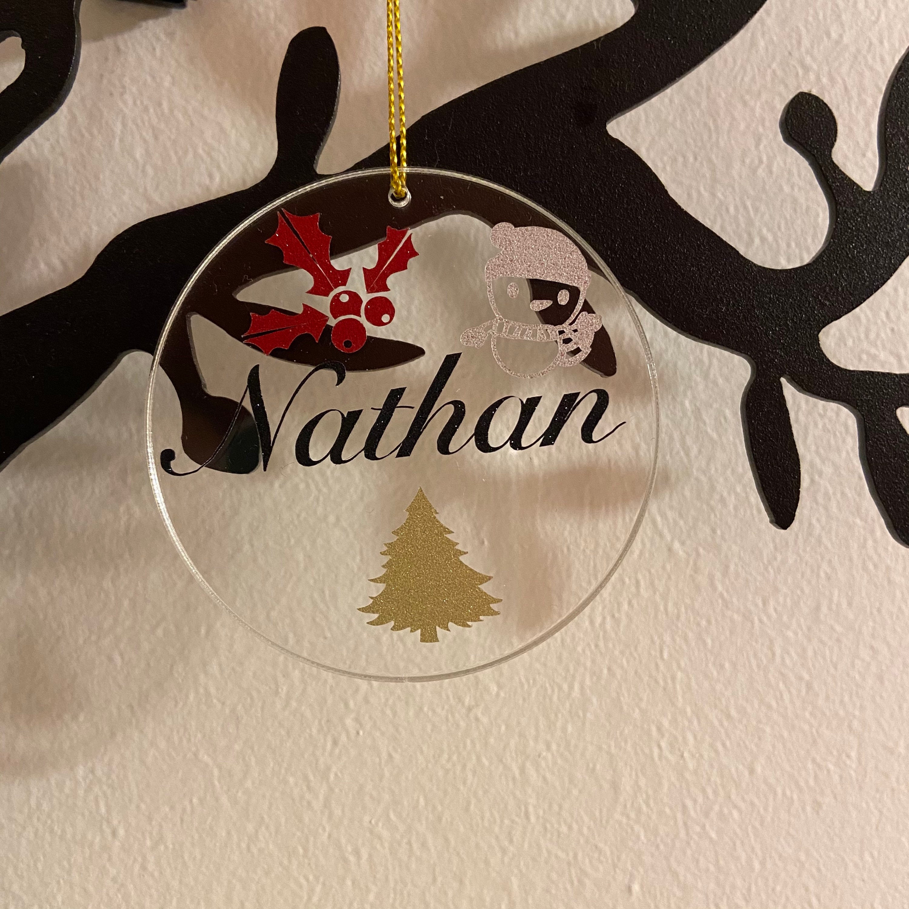 Décorations/Boules de Noël Plates Personnalisées