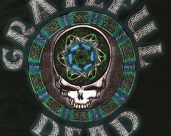 St Patrick's Day Grateful Dead Celtic Steal Your Face tie dye shirt - Grateful Dead shirt with Sundog tags - Stealie Tee -Licensed by Sundog