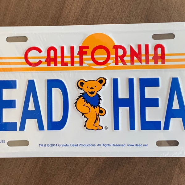 Grateful Dead California License Plate - Grateful Dead License Plate - DEAD HEAD License Plate - Dancing Bear License Plate