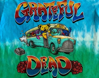 Grateful Dead Dancing Bear Bus shirt - Perfect for Dead & Company shows - Dancing Bears (small - 5XL) Our happiest Grateful Dead shirt ever!
