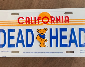 Grateful Dead California License Plate - Grateful Dead License Plate - DEAD HEAD License Plate - Dancing Bear License Plate