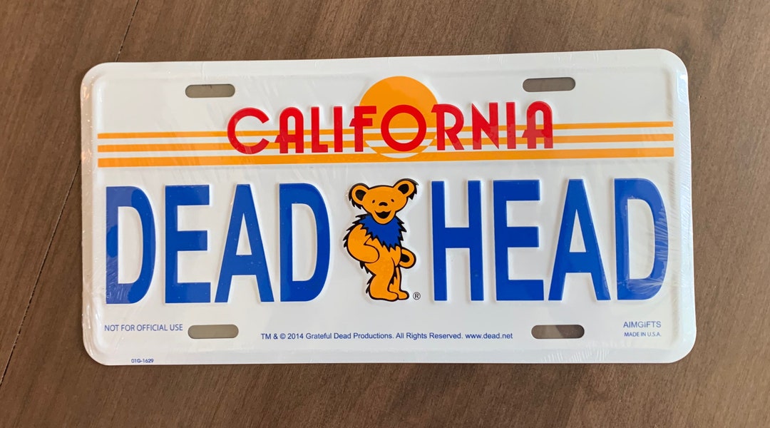 Grateful Dead California License Plate Grateful Dead License Plate DEAD