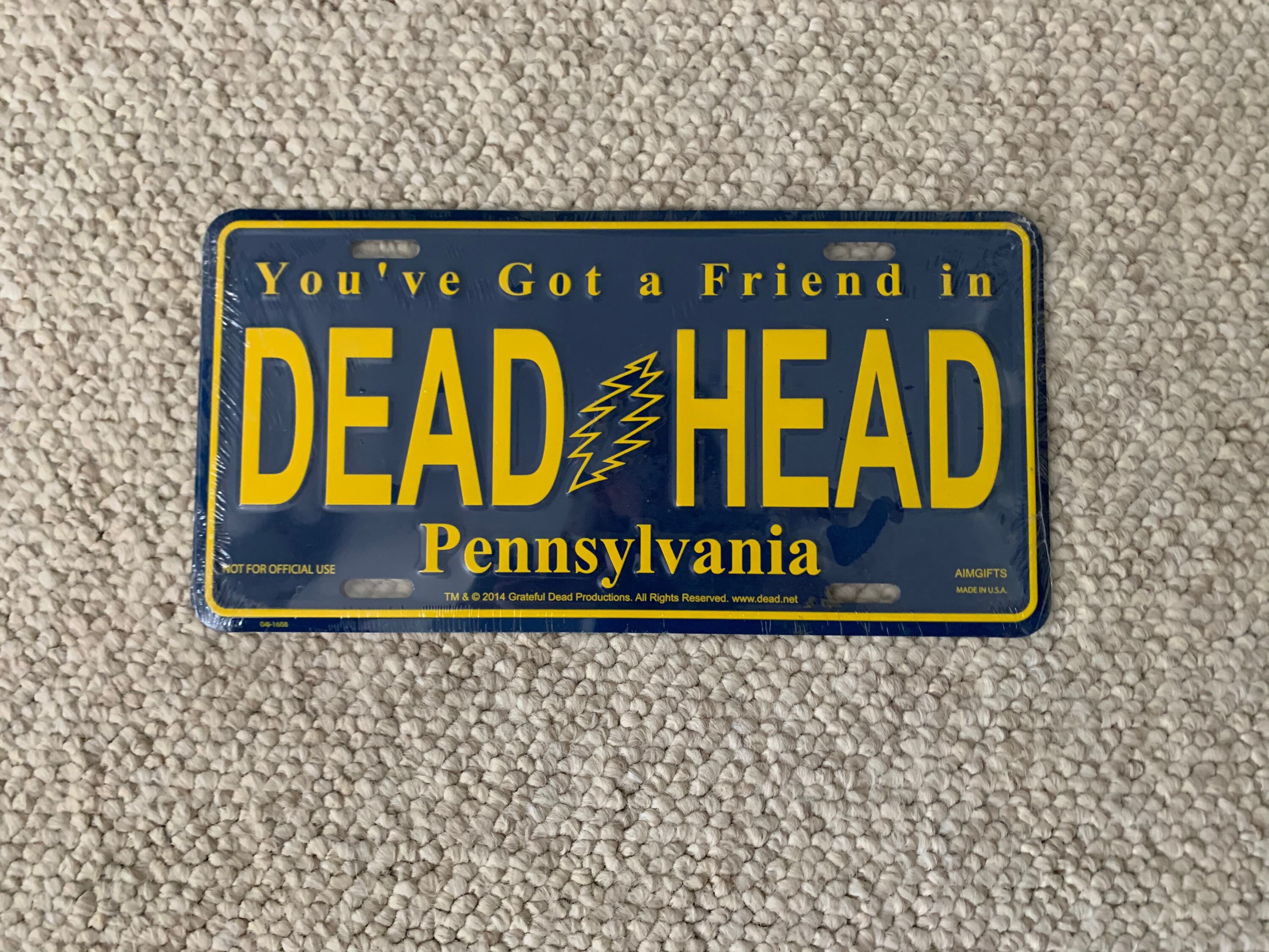 Lightweight Grateful Dead Pennsylvania License Plate - You've Got