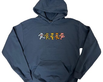 Grateful Dead Dancing Bear Hoodie Grateful Dead Sweatshirt - Dancing Bears Hoodie - Garcia, Weir, Hart Dancing Bears Grateful Dead Stuff