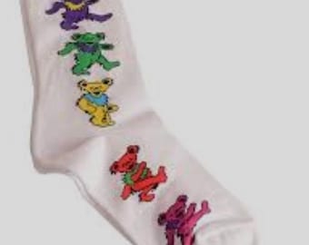 Skarpetki Grateful Dead | Skarpetki Grateful Dead Dancing Bear | Skarpetki Dead and Company | Skarpetki Dead Head Bear – rozmiary damskie