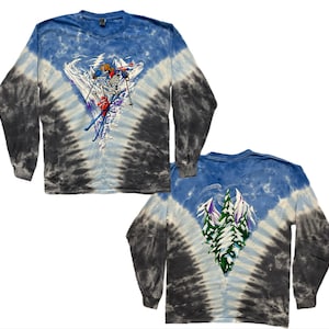 Grateful Dead Long Sleeve Fresh Powder skiing shirt  Long Sleeve Grateful Dead shirt  Skiing New Grateful Dead long sleeve tie dye Phil Lesh