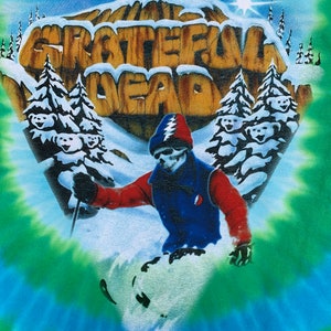 Grateful Dead Tie Dye shirt - Grateful Dead skiing shirt - Bertha heli-skiing -Grateful Dead Tee - size small only