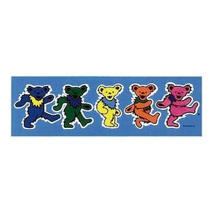 Grateful Dead Dancing Bear sticker - Dancing Bear Bumper sticker | Free Shipping