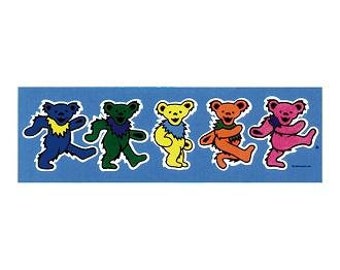 Grateful Dead Dancing Bear sticker - Dancing Bear Bumper sticker | Free Shipping
