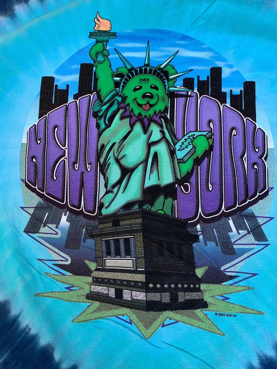 Grateful Dead NY City Coast to Coast Tie Dye Shirt - Dancing Bears
