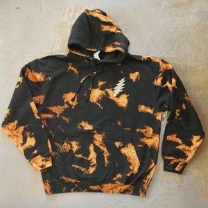 Dead & Company Tie Dye Hoodies 2 sided  Grateful Dead Sweatshirts Grateful Dead Steal Your Face Hoodie 2 sided Las Vegas Sphere Show Hoodie