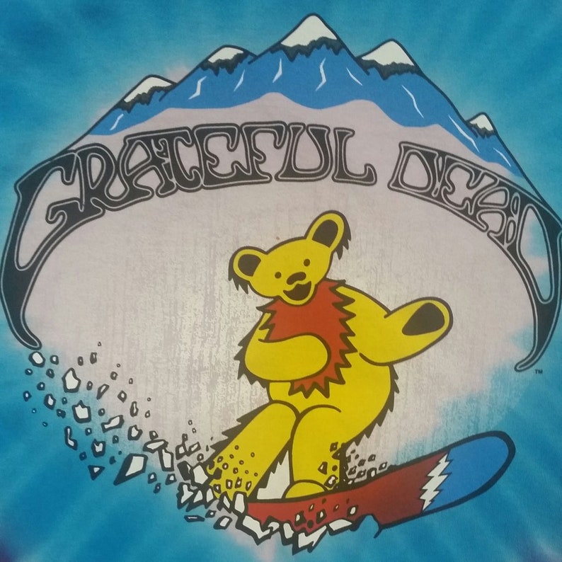 Dancing Bears Long Sleeve Tie Dye shirt Grateful Dead Long Sleeve Snow Boarding shirt sizes medium. large, XL and 2XL Hey Now!!