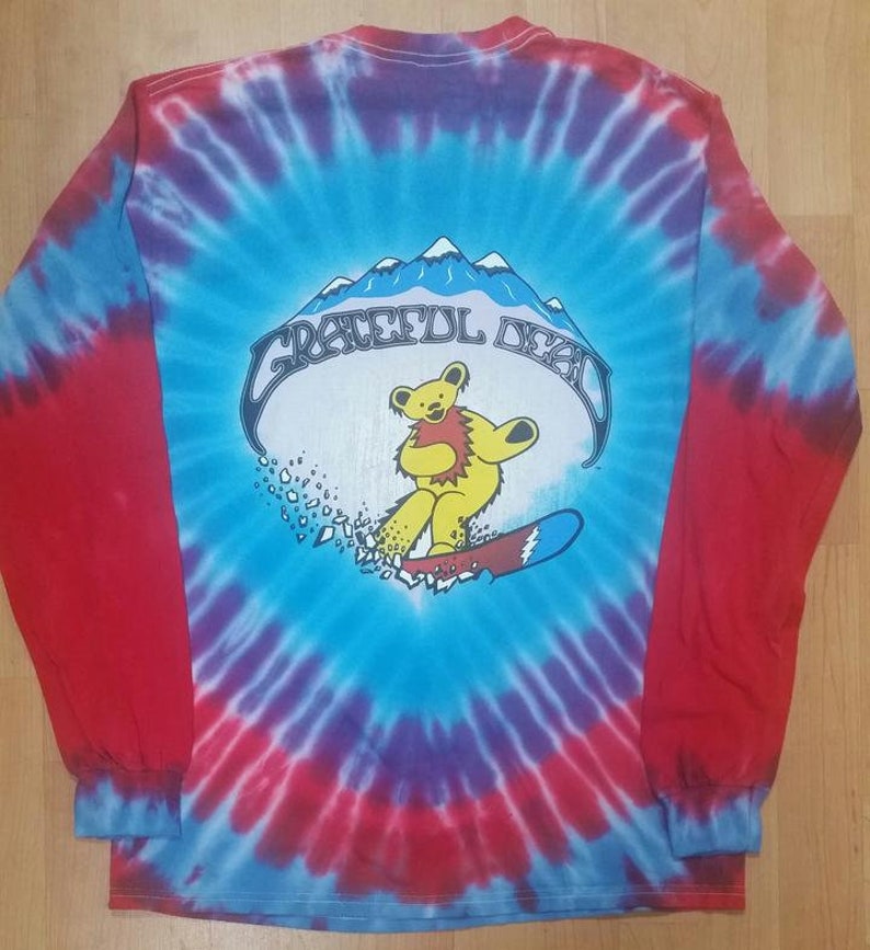 Dancing Bears Long Sleeve Tie Dye shirt Grateful Dead Long Sleeve Snow Boarding shirt sizes medium. large, XL and 2XL Hey Now!!