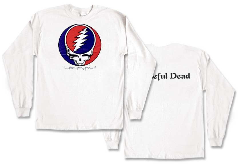 Grateful Dead Long Sleeve Shirt - Grateful Dead White Stealie Long