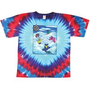 Grateful Dead Snowboard Dancing Bears tie dye shirt - Snowboarding Grateful Dead shirt - Perfect SPHERE shirt Vegas Shirt Dead and Company