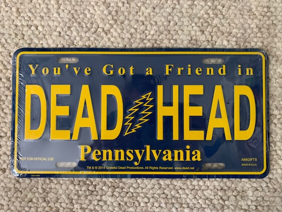 Lightweight Grateful Dead Pennsylvania License Plate Etsy