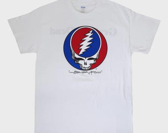 Grateful Dead Distressed Steal Your Face shirt -  looks like you've had it for 30 years Dead & Company DEAD HEAD Bob WEIR shirt