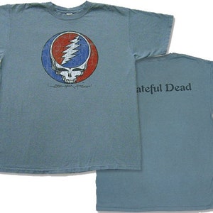 Grateful Dead Distressed Steal Your Face shirt - Dead shirt looks like you've had it for 30 years (size sm, md, lg, XL, 2XL, 3XL, 4XL & 5XL)