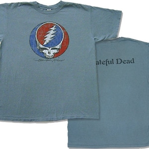 Grateful Dead Distressed Steal Your Face shirt - Dead shirt looks like you've had it for 30 years (size sm, md, lg, XL, 2XL, 3XL, 4XL & 5XL)