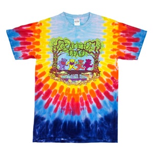 Grateful Dead Dancing Bears tie dye shirt - The classic dead bears dancing in the woods Dancing Bear shirt Grateful Dead tie dye shirt