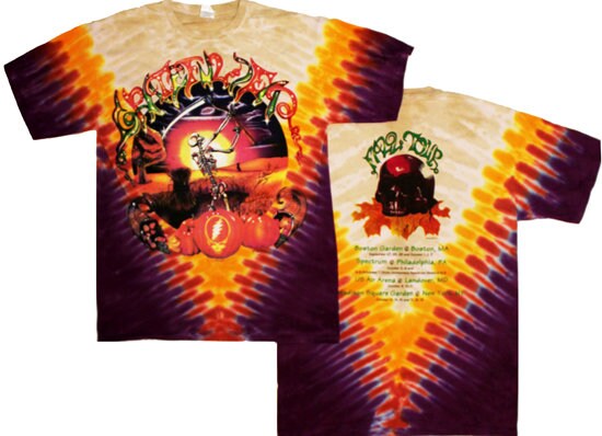 Grateful Dead Harvester Tie Dye Shirt. Fall Tour 1994 Shirt