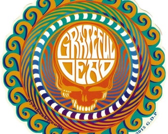 Grateful Dead Steal Your Face bumper sticker | Licensed Dead Head sticker - Stealie Sticker Perfect for a cooler!  Free Shipping!!