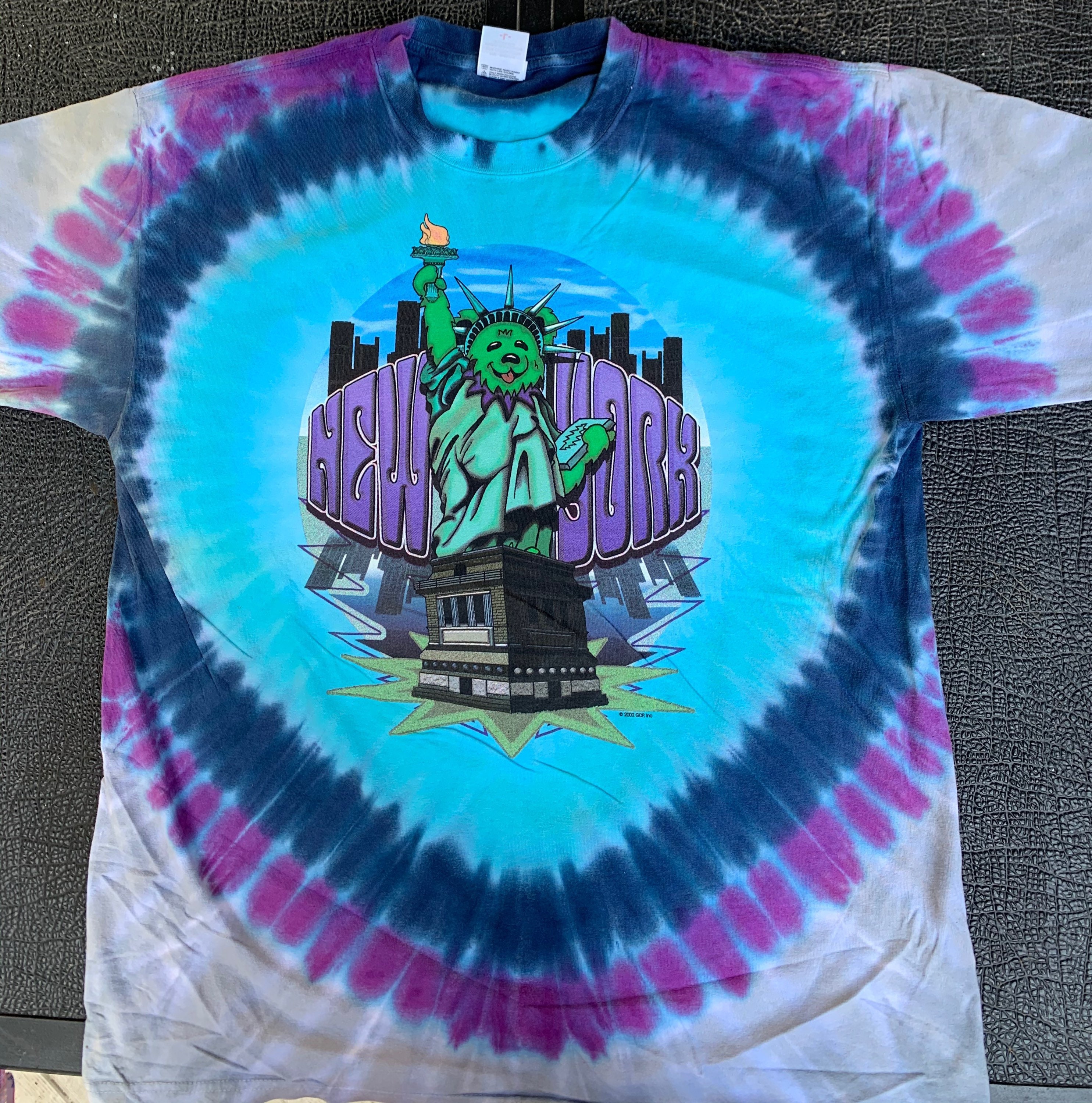 Grateful Dead NY City Coast to Coast Tie Dye Shirt Dancing 