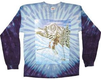 Grateful Dead Long Sleeve Powder Man shirt - Long Sleeve Grateful Dead shirt - Jerry Garcia long sleeve shirt - Tie dye long sleeve Dead Tee