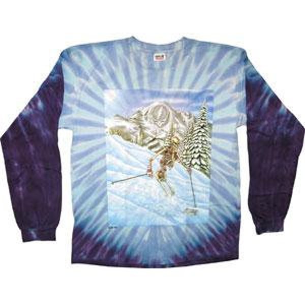 Grateful Dead Long Sleeve Powder Man shirt - Long Sleeve Grateful Dead shirt - Jerry Garcia long sleeve shirt - Tie dye long sleeve Dead Tee