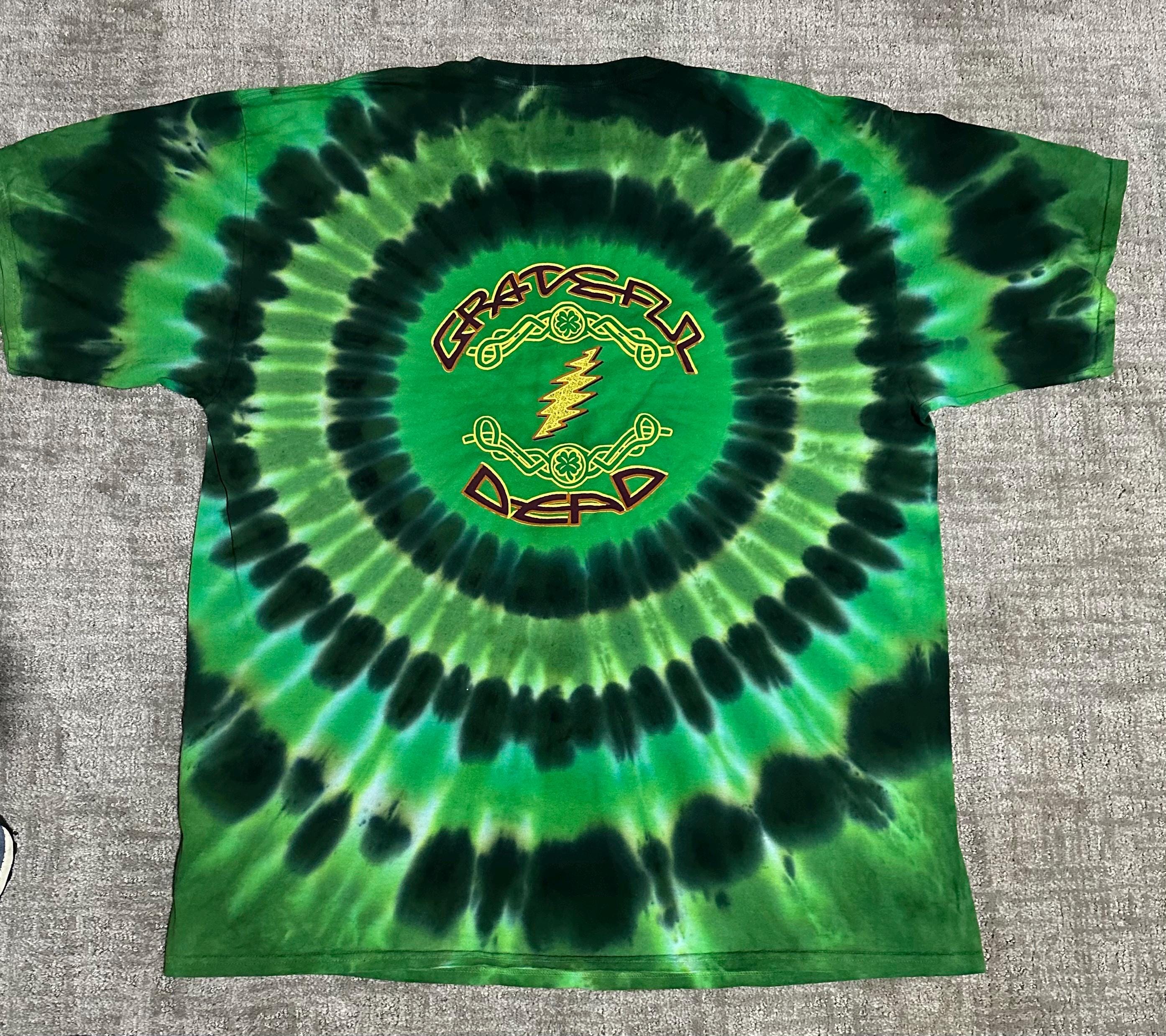 St Patrick's Day Grateful Dead Dancing Bear Celtic Tie Dye shirt - Green Dancing Bear Tee - Tie Dye Grateful Dead Green Tie Dye shirt