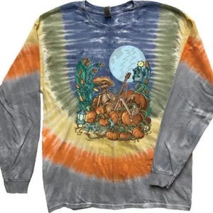 Phil Lesh and the Grateful Dead Long Sleeve Harvest Moon Shirt - Grateful Dead long sleeve tie dye shirt Bertha long sleeve tie dye shirt