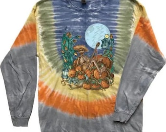 Phil Lesh and the Grateful Dead Long Sleeve Harvest Moon Shirt - Grateful Dead long sleeve tie dye shirt Bertha long sleeve tie dye shirt