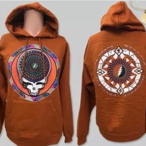 Grateful Dead Hoodie Steal Your Feathers - Awesome Grateful Dead sweatshirt!  Perfect for Dead & Company 2 sided - Grateful Dead gifts