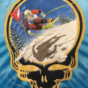 Grateful Dead Fire on the Mountain tie dye shirt - Downhill skier Dead shirt - Dead & Company Show Tee Grateful Dead Skiing shirt BERTHA
