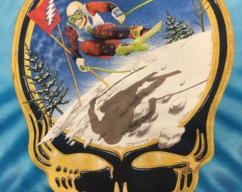 Grateful Dead Fire on the Mountain tie dye shirt - Downhill skier Dead shirt - Dead & Company Show Tee Grateful Dead Skiing shirt BERTHA