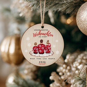 Produktbild von Personalisierte Weihnachtskugel Baby 1.Weihnachten/Baby Fußabdruck