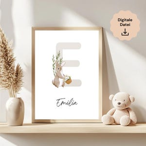 Kindername Poster personalisiert | Buchstabenposter Kinder | Wandbild personalisiert | Name Kinder Wandbild | Poster Kinderzimmer | Digital