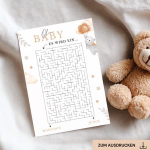 Geschlecht Baby verkünden Rätsel |  Junge oder Mädchen | Spiel Babyparty | Baby Geschlecht verkünden Idee | Digitaler Download