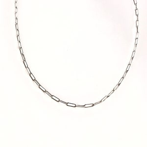 Dainty Silver Paperclip Necklace