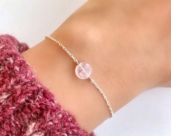 Bracciale in Quarzo Rosa
