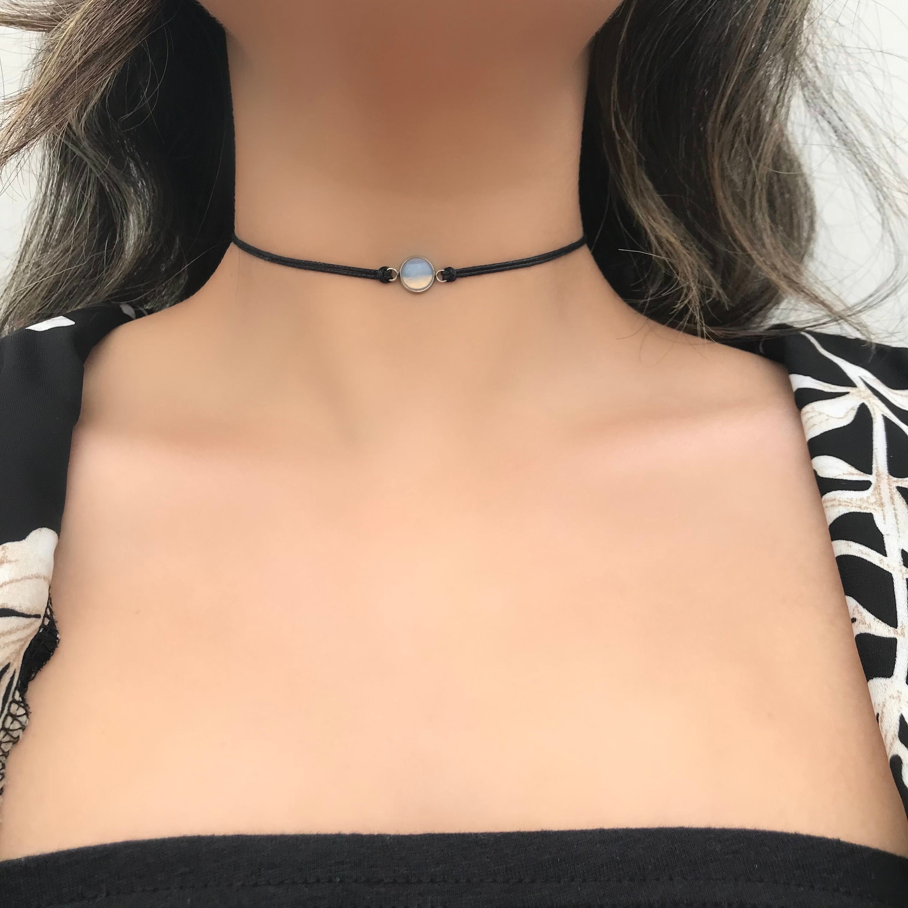 Opal Kordel Choker Etsy