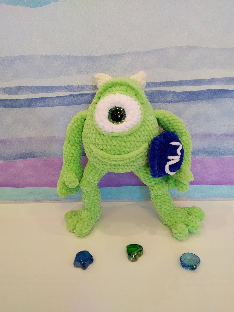 Mike Wazowski Amigurumi Crochet Pattern in English US Etsy UK