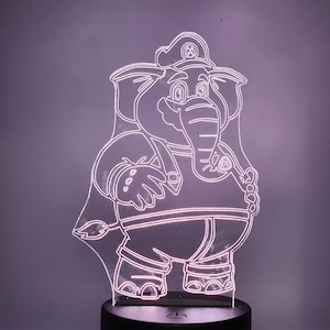 Wonder elephant super mario led lamp it will  display 8 different colors and comes with a remote control (show it off) comes with USB cable
