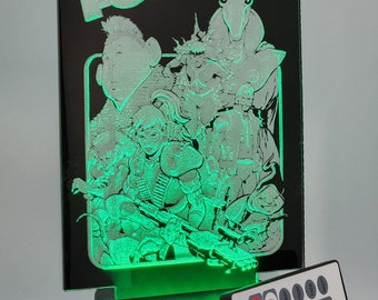 Atari force led lamp ( show it off) will display 8 different colors and has a remote control